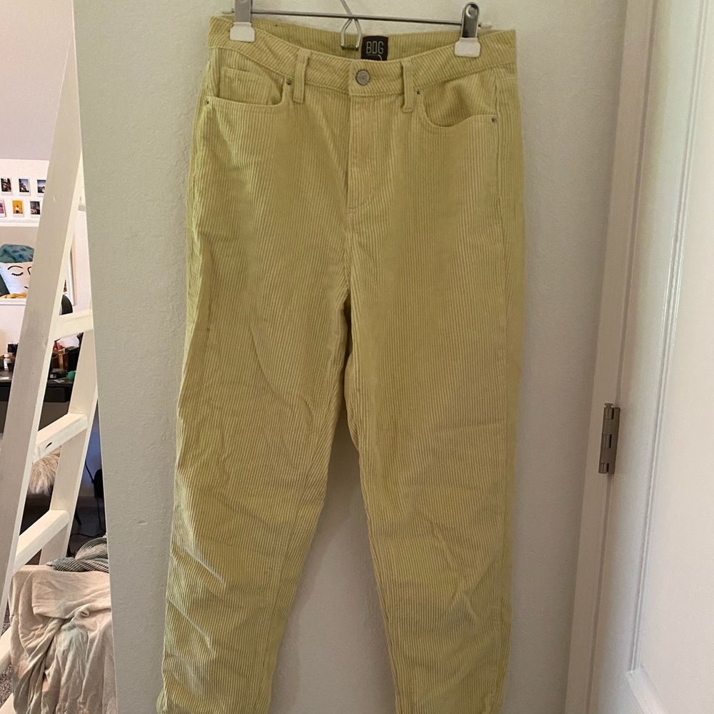 Light yellow corduroy jeans